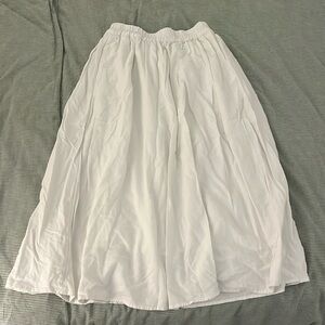 A new day linen blend midi skirt